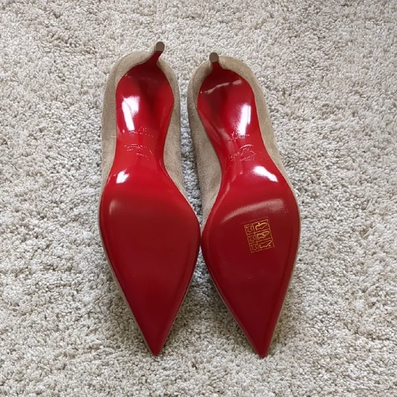 Christian Louboutin Tan Suede Pumps - NWOT Size 36.5 - Picture 4 of 8